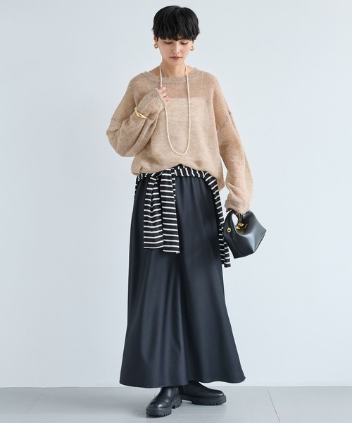 BARNYARDSTORM（バンヤードストーム）の「BARNYARDSTORM / ストレッチサテンスカート / マシンウォッシャブル（スカート・レディース・ブラック/モカ・1/0）」の21枚目の写真