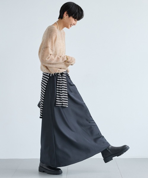 BARNYARDSTORM（バンヤードストーム）の「BARNYARDSTORM / ストレッチサテンスカート / マシンウォッシャブル（スカート・レディース・ブラック/モカ・1/0）」の22枚目の写真