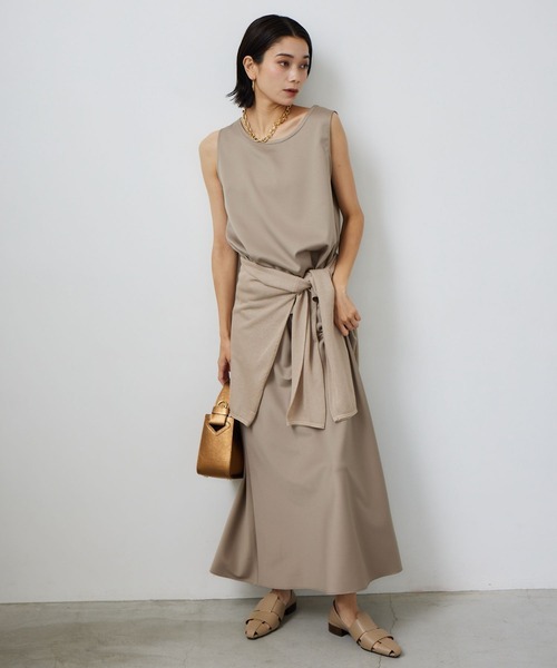 BARNYARDSTORM（バンヤードストーム）の「BARNYARDSTORM / ストレッチサテンスカート / マシンウォッシャブル（スカート・レディース・ブラック/モカ・1/0）」の4枚目の写真