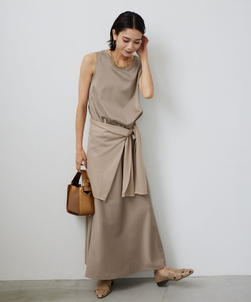 BARNYARDSTORM（バンヤードストーム）の「BARNYARDSTORM / ストレッチサテンスカート / マシンウォッシャブル（スカート・レディース・ブラック/モカ・1/0）」の5枚目の写真