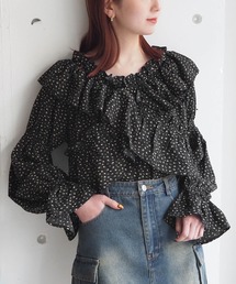 tiptop（ティップトップ）の「フリルクロス2way長袖ブラウス（シャツ/ブラウス）」