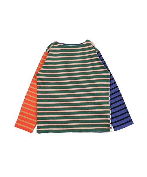 BIG FIELD（ビッグフィールド）の「ボーダーボートネックロンT（Tシャツ/カットソー・キッズ・ブルー/ブラック/グリーン/レッド/ロイヤルブルー/グリーン系その他・80/90/95/100/110/120/130/140/150）」の12枚目の写真