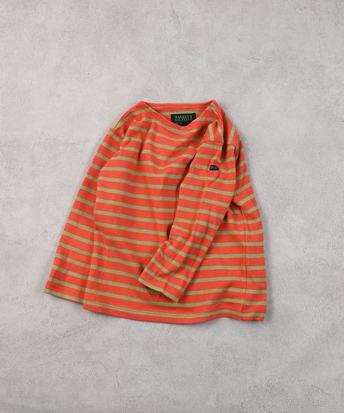 BIG FIELD（ビッグフィールド）の「ボーダーボートネックロンT（Tシャツ/カットソー・キッズ・ブルー/ブラック/グリーン/レッド/ロイヤルブルー/グリーン系その他・80/90/95/100/110/120/130/140/150）」の7枚目の写真