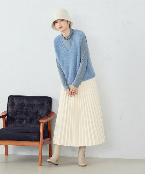 COMME CA ISM（コムサイズム）の「プリーツスカート（スカート・レディース・ブラック/ベージュ/アイボリー・SMALL/MEDIUM/LARGE）」の4枚目の写真