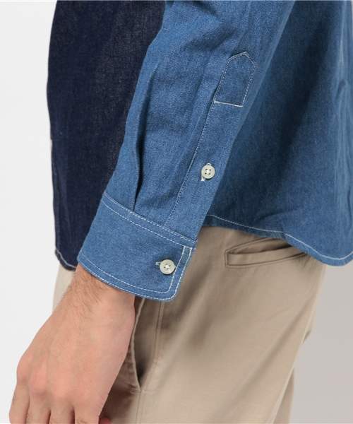 SEVENDAYS=SUNDAY（セブンデイズサンデイ）の「ＳＴＥＥＲ　デニムシャツ（シャツ/ブラウス・メンズ・ネイビー/ブルー・LARGE/MEDIUM）」の6枚目の写真
