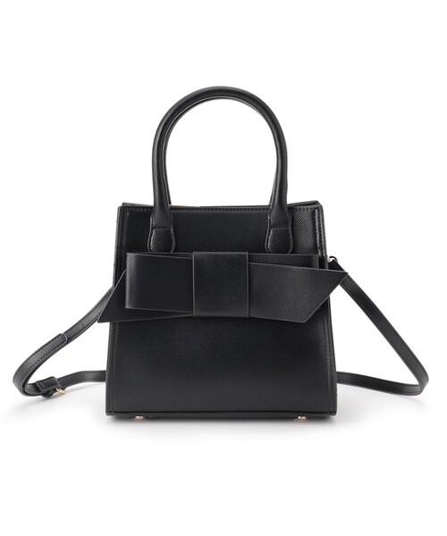 couture brooch（クチュールブローチ）の「◆リボンデザインスクエアバッグ（ショルダーバッグ・レディース・サンドベージュ/ブラック・00）」の11枚目の写真