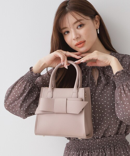 couture brooch（クチュールブローチ）の「◆リボンデザインスクエアバッグ（ショルダーバッグ・レディース・サンドベージュ/ブラック・00）」の19枚目の写真