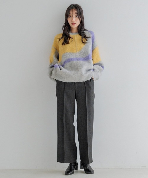 LOWRYS FARM（ローリーズファーム）の「ラナテックフレアパンツ 116727（スラックス・レディース・チャコールグレー/ブラウン系その他/ブラウン・MEDIUM/LARGE）」の4枚目の写真