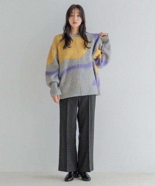 LOWRYS FARM（ローリーズファーム）の「ラナテックフレアパンツ 116727（スラックス・レディース・チャコールグレー/ブラウン系その他/ブラウン・MEDIUM/LARGE）」の5枚目の写真