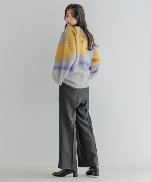 LOWRYS FARM（ローリーズファーム）の「ラナテックフレアパンツ 116727（スラックス・レディース・チャコールグレー/ブラウン系その他/ブラウン・MEDIUM/LARGE）」の7枚目の写真