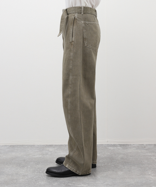 セール】LEMAIRE(ルメール) TWISTED BELTED PANTS PA326LD1017（デニム