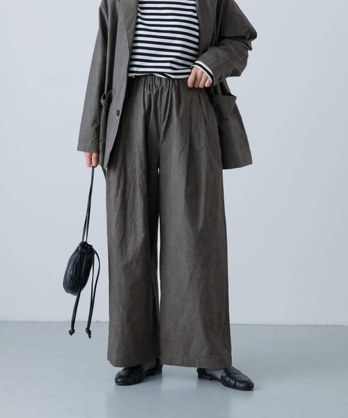 かぐれ（カグレ）の「コットン2タックワイドイージーパンツ（その他パンツ・レディース・チャコールグレー/ベージュ/ブラック・FREE）」の6枚目の写真
