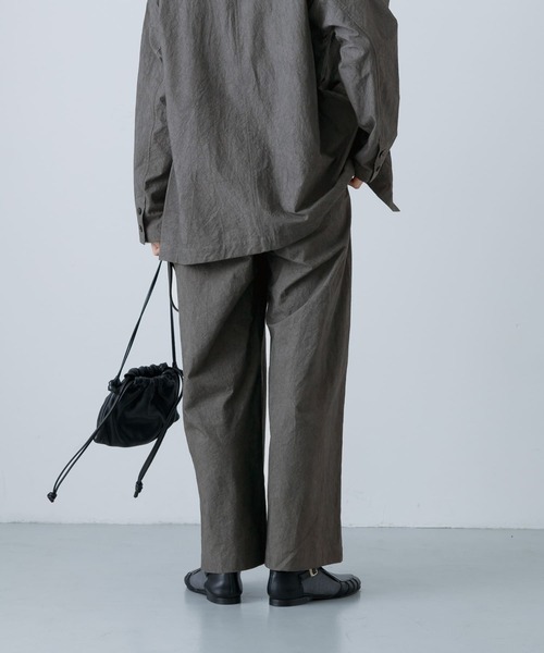 かぐれ（カグレ）の「コットン2タックワイドイージーパンツ（その他パンツ・レディース・チャコールグレー/ベージュ/ブラック・FREE）」の9枚目の写真