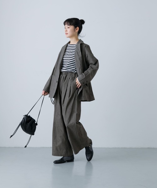 かぐれ（カグレ）の「コットン2タックワイドイージーパンツ