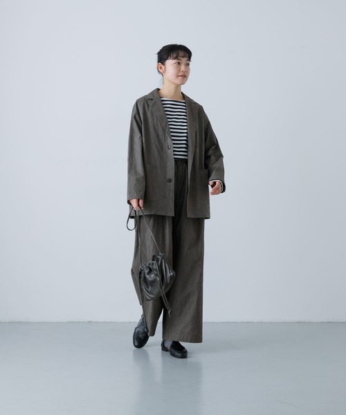 かぐれ（カグレ）の「コットン2タックワイドイージーパンツ（その他パンツ・レディース・チャコールグレー/ベージュ/ブラック・FREE）」の12枚目の写真