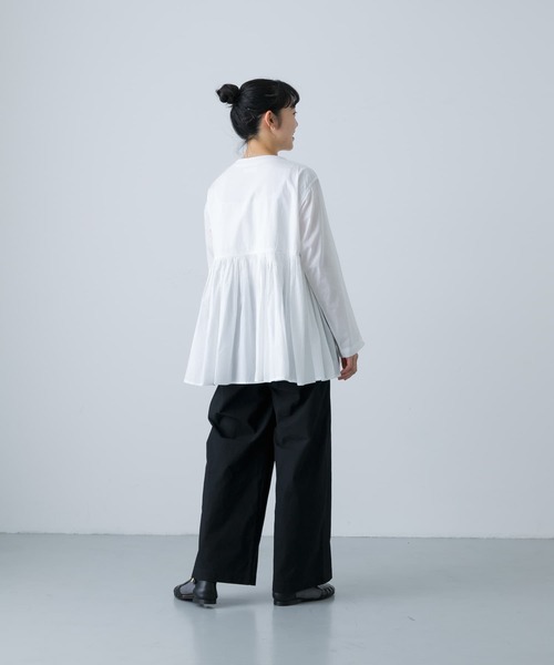 かぐれ（カグレ）の「コットン2タックワイドイージーパンツ（その他パンツ・レディース・チャコールグレー/ベージュ/ブラック・FREE）」の20枚目の写真