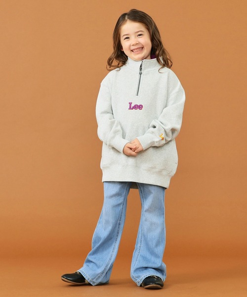 Lee(リー)の「Lee/リー【110-150cm】【親子リンク】キッズ ハーフジップスウェット(スウェット・キッズ・ホワイト/ブラック/グレー・110/120/130/140/150)」の3枚目の写真