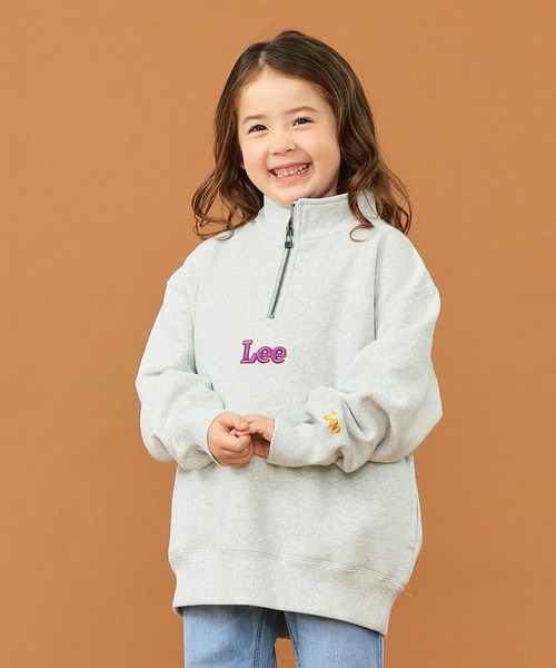 Lee(リー)の「Lee/リー【110-150cm】【親子リンク】キッズ ハーフジップスウェット(スウェット・キッズ・ホワイト/ブラック/グレー・110/120/130/140/150)」の5枚目の写真