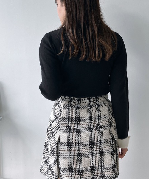 AS KNOW AS plus（アズノゥアズプラス）の「◇ふわふわカフス襟付きキラボタンニットプルオーバー（ニット/セーター・レディース・ピンク系/アイボリー系/ブラック系・FREE）」の14枚目の写真