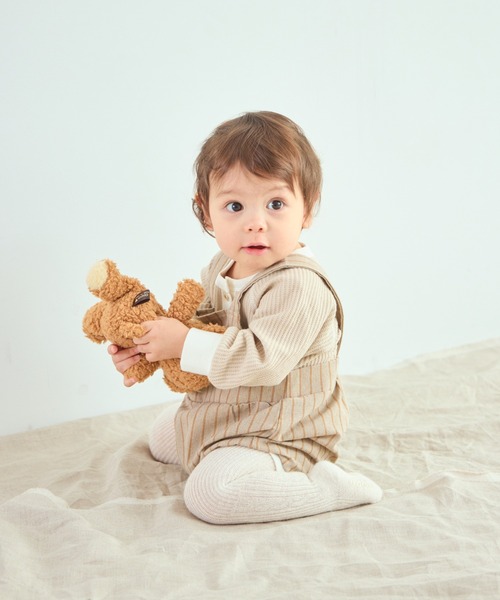 pairmanon（ペアマノン）の「【ベビー】総柄 ワイドシルエット サロペット（その他ベビーウェア・キッズ・ブラウン/ベージュ系その他2/ベージュ系その他・70/80）」の3枚目の写真