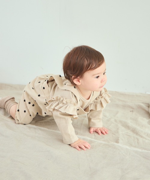 pairmanon（ペアマノン）の「【ベビー】総柄 ワイドシルエット サロペット（その他ベビーウェア・キッズ・ブラウン/ベージュ系その他2/ベージュ系その他・70/80）」の17枚目の写真