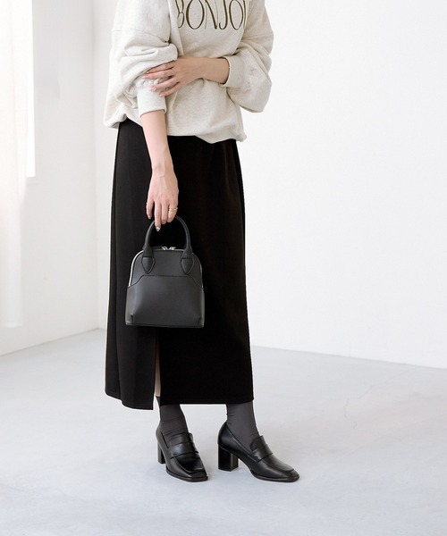 menue（メヌエ）の「スクエアトゥ 6.5cmヒール ローファー（ローファー・レディース・ブラック/シルバー/ブラック系1・S/M/L/LL/3L/SS）」の15枚目の写真