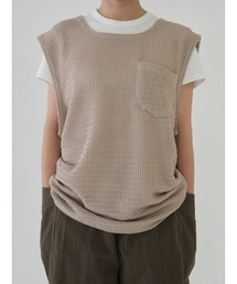 Bargiee（バージー）の「メッシュ ニットベスト ポケット ユニセックス（ベスト）」