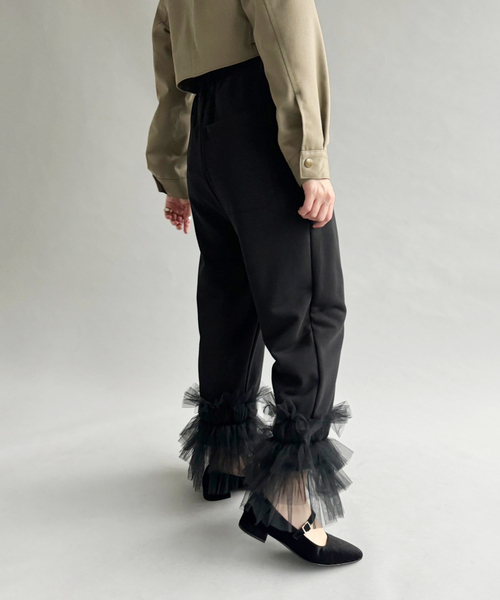 VIVIANO(ヴィヴィアーノ)の「【VIVIANO / ヴィヴィアーノ】Tulle Sweat Pants(その他パンツ・レディース・ブラック・MEDIUM/SMALL)」の5枚目の写真