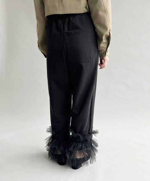 VIVIANO(ヴィヴィアーノ)の「【VIVIANO / ヴィヴィアーノ】Tulle Sweat Pants(その他パンツ・レディース・ブラック・MEDIUM/SMALL)」の6枚目の写真