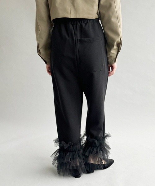 VIVIANO(ヴィヴィアーノ)の「【VIVIANO / ヴィヴィアーノ】Tulle Sweat Pants(その他パンツ・レディース・ブラック・MEDIUM/SMALL)」の7枚目の写真