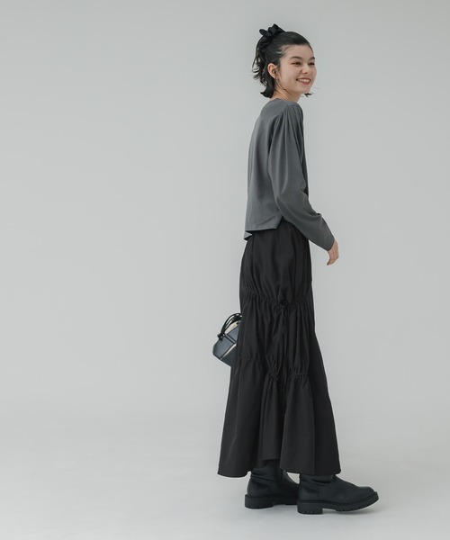 coca(coca)(コカ)の「ランダムリボン フレアスカート(スカート・レディース・ブラック/カーキ・L/M)」の16枚目の写真