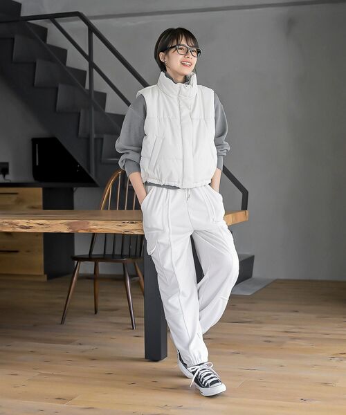 rps(アールピーエス)の「スウェットライクハーフZIPニットプルオーバー(ニット/セーター・レディース・杢グレー/グレー系その他/ブラック・フリー)」の11枚目の写真