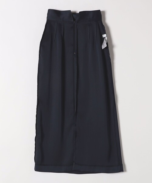 SHIPS any（シップス エニィ）の「SHIPS any:〈手洗い可能〉サテン ラップデザイン ロング タイト スカート（スカート・レディース・ネイビー/キャメル・38/36）」の19枚目の写真