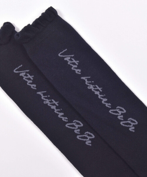 BeBe（ベベ）の「サイドロゴフリルニーハイソックス(15~24cm)（ソックス/靴下・キッズ・ブラック/パープル/ネイビー・24.0cm/17.0cm/19.0cm/21.0cm）」の19枚目の写真