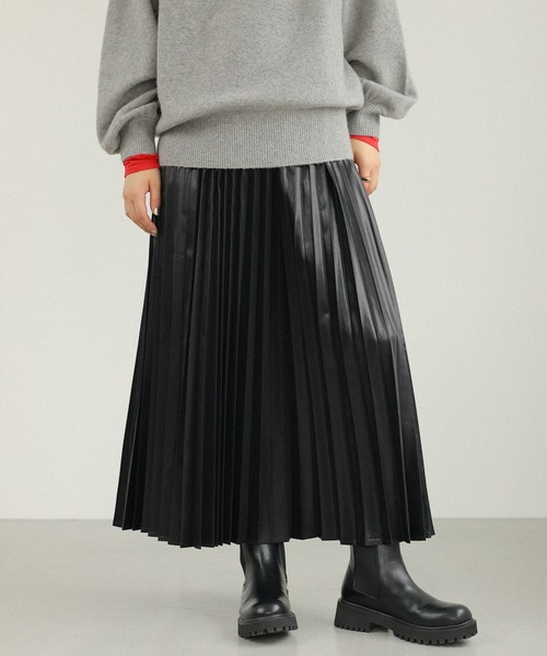 LEPSIM（レプシィム）の「グリッタープリーツスカート　203247（スカート・レディース・ブラック/グレー/カーキ/グリーン・FREE）」の16枚目の写真