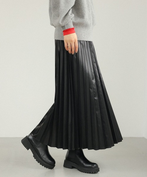 LEPSIM（レプシィム）の「グリッタープリーツスカート　203247（スカート・レディース・ブラック/グレー/カーキ/グリーン・FREE）」の17枚目の写真