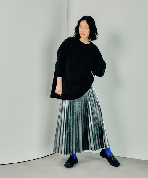 LEPSIM（レプシィム）の「グリッタープリーツスカート　203247（スカート・レディース・ブラック/グレー/カーキ/グリーン・FREE）」の21枚目の写真