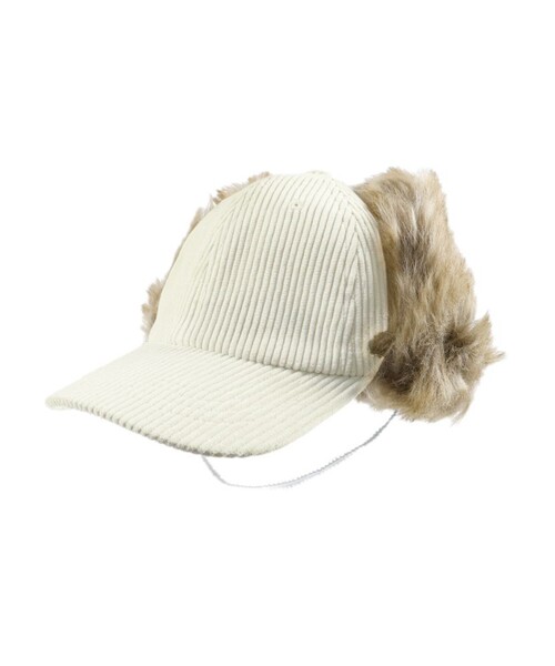 BRANSHES（ブランシェス）の「コーデュロイフライトキャップ（キャップ・キッズ・チャコールグレー/アイボリー・L/M/S）」の3枚目の写真
