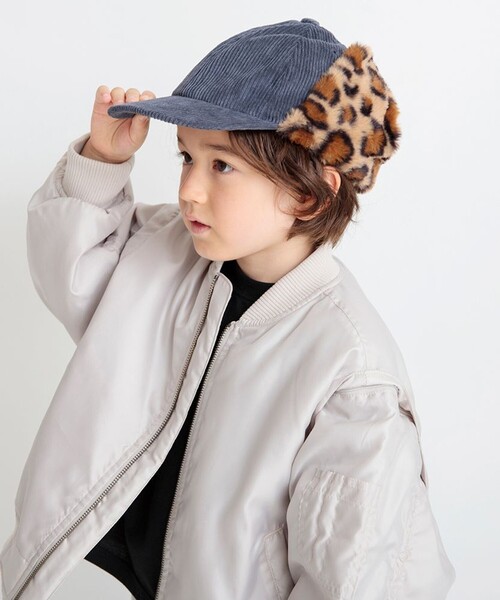 BRANSHES（ブランシェス）の「コーデュロイフライトキャップ（キャップ・キッズ・チャコールグレー/アイボリー・L/M/S）」の17枚目の写真