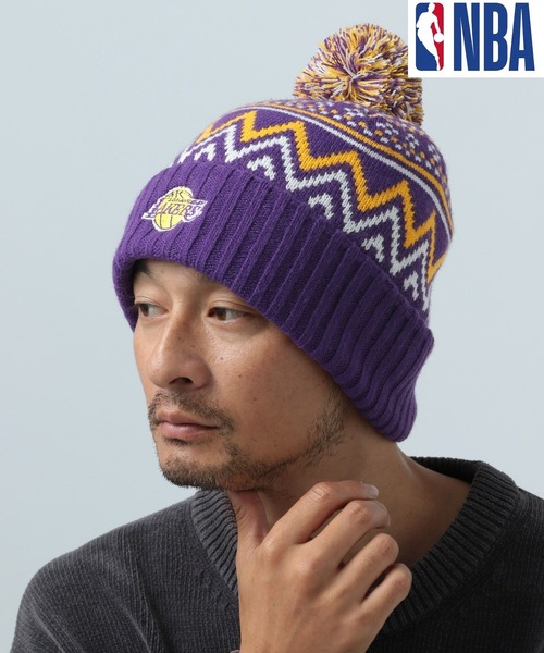 NBA（エヌビーエー）の「【NBA】チームボンボンワッチ（ニットキャップ/ビーニー・メンズ・パープル/レッド/ボルドー/グリーン・FREE）」の3枚目の写真