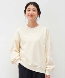 Live in comfort | リブ イン コンフォート ラインストーンで華やぐ 裏毛スウェットプルオーバー(スウェット)