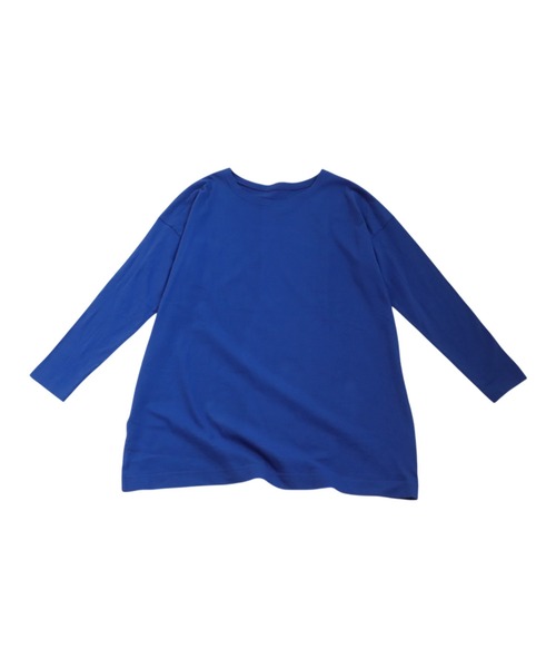 antiqua(アンティカ)の「ベーシックロングTシャツ(Tシャツ/カットソー・レディース・ブラック/ホワイト/ダークグレー/ブルー/グリーン・M/L/XL)」の13枚目の写真