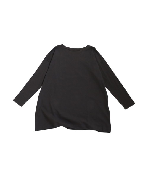antiqua(アンティカ)の「ベーシックロングTシャツ(Tシャツ/カットソー・レディース・ブラック/ホワイト/ダークグレー/ブルー/グリーン・M/L/XL)」の11枚目の写真