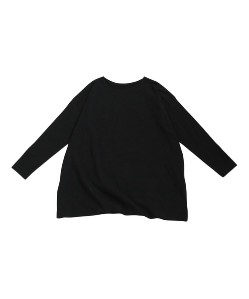antiqua(アンティカ)の「ベーシックロングTシャツ(Tシャツ/カットソー・レディース・ブラック/ホワイト/ダークグレー/ブルー/グリーン・M/L/XL)」の10枚目の写真