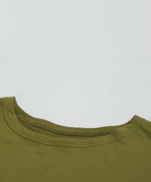 antiqua(アンティカ)の「ベーシックロングTシャツ(Tシャツ/カットソー・レディース・ブラック/ホワイト/ダークグレー/ブルー/グリーン・M/L/XL)」の14枚目の写真