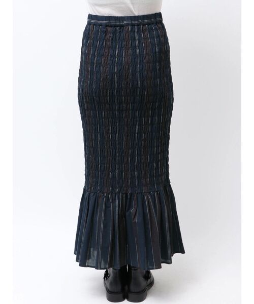 Ungrid（アングリッド）の「シャーリングデザインストライプスカート（スカート・レディース・レッド/ネイビー・FREE）」の7枚目の写真