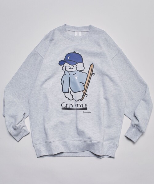 セール】tombonia/トムボニア City Style フロントプリント クルー