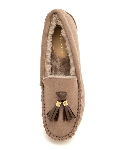 JELLY BEANS(ジェリービーンズ)の「インナーファータッセルモカシン(211-40314)JELLY BEANS(ジェリービーンズ)(モカシン/デッキシューズ・レディース・ブラック系/ダークブラウン/グレイッシュベージュ・S/M/L/LL)」の10枚目の写真