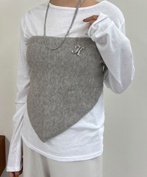 SHENERY（シーナリー）の「起毛スカーフ（ストール/ショール・レディース・グレー/ブラック・FREE）」の7枚目の写真