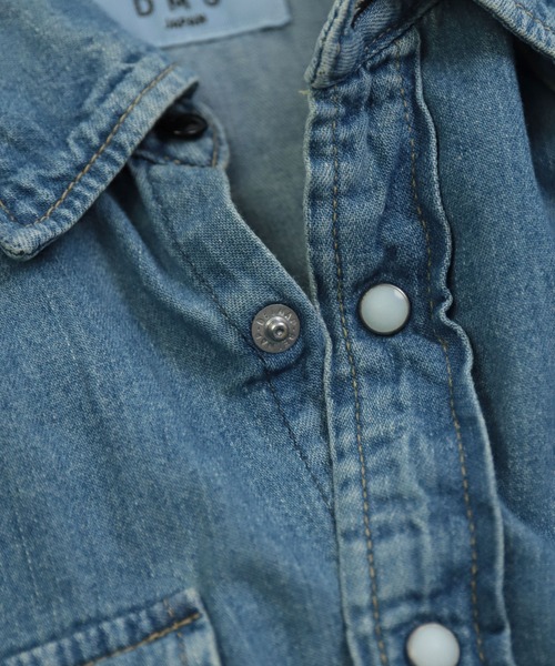 D.M.G.（ドミンゴ）の「[D.M.G / ディーエムジー] 6ozデニム ウエスタンシャツ（シャツ/ブラウス・レディース・ライトインディゴブルー・3/2）」の12枚目の写真